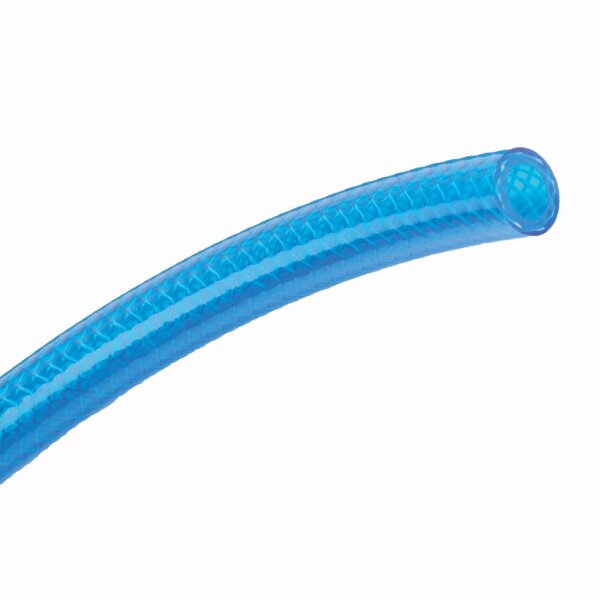 PVC Gewebeschlauch Druckluftschlauch für Lebensmittel farbig Meterware Blau 8 mm