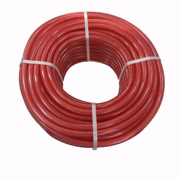 PVC Druckluft-Gewebeschlauch für Lebensmittel farbig 25 Meter Rolle Rot 6 mm