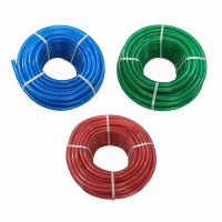 PVC Druckluft-Gewebeschlauch f&uuml;r Lebensmittel farbig 25 Meter Rolle Rot 6 mm