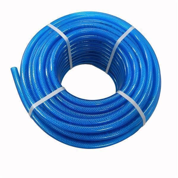 PVC Druckluft-Gewebeschlauch für Lebensmittel farbig 25 Meter Rolle Blau 6mm