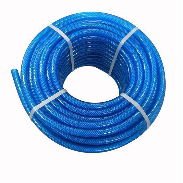 PVC Druckluft-Gewebeschlauch für Lebensmittel farbig 25 Meter Rolle Blau 13 mm
