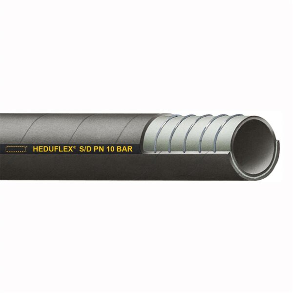 Heduflex Gummi Saug- und Druckschlauch für Betriebswasser und Gülle (Meterware) 102mm (4")