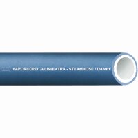 Vaporcord ALIM/EXTRA Lebensmittelschlauch Reinigungsschlauch Dampfschlauch blau/wei&szlig; (Meterware) 38mm (1 1/2&quot;)