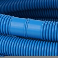 Schwimmbadschlauch Poolschlauch Saugschlauch Solarschlauch &Oslash; 38mm blau 40,5 m