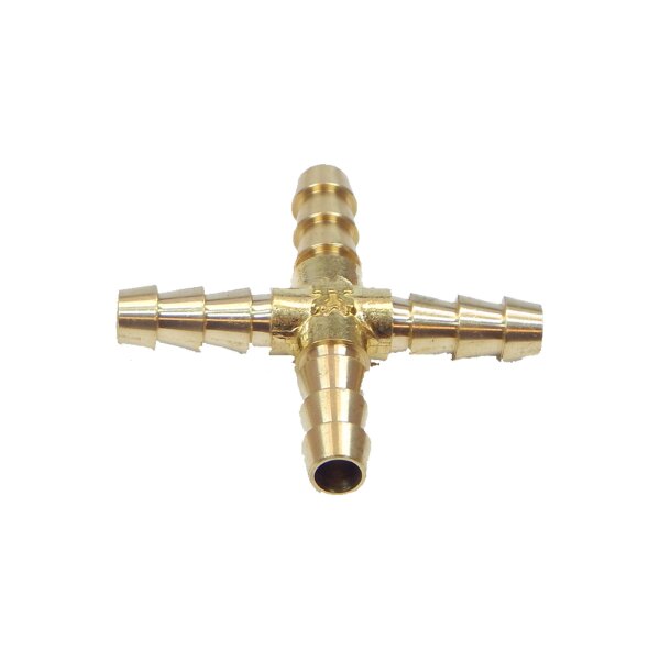 Messing Schlauchverbinder 5mm Kreuz-Stück