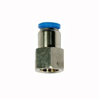 Gerade Steckverschraubung Blaue Serie Innengewinde zylindrisch mit Au&szlig;ensechskant G 3/8 14 mm