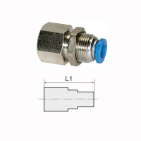 Gerade Schott Steckverschraubung Blaue Serie Innengewinde konisch RC 1/8 M12 x 1,0