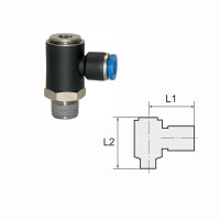 L-Steckverschraubung mit Innensechskant drehbar Au&szlig;engewinde konisch mit Gewindebeschichtung R 1/8 8 mm