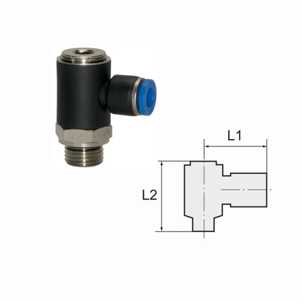 T-Steckverbindung T-Stück Blaue Serie 6 mm