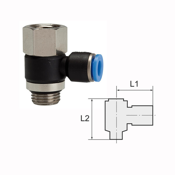 Y-Steckverbindung Y-Stück Blaue Serie 6 mm