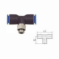T-Steckverschraubung drehbar Au&szlig;engewinde zylindrisch mit O-Ring (NBR) G 1/8 4 mm