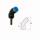 Steckverbinder mit Stecknippel Winkel 45° Blaue Serie Stecknippel 4mm / Schlauch 4mm