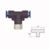 T-Steckverschraubung Innengewinde drehbar G 1/8 6 mm