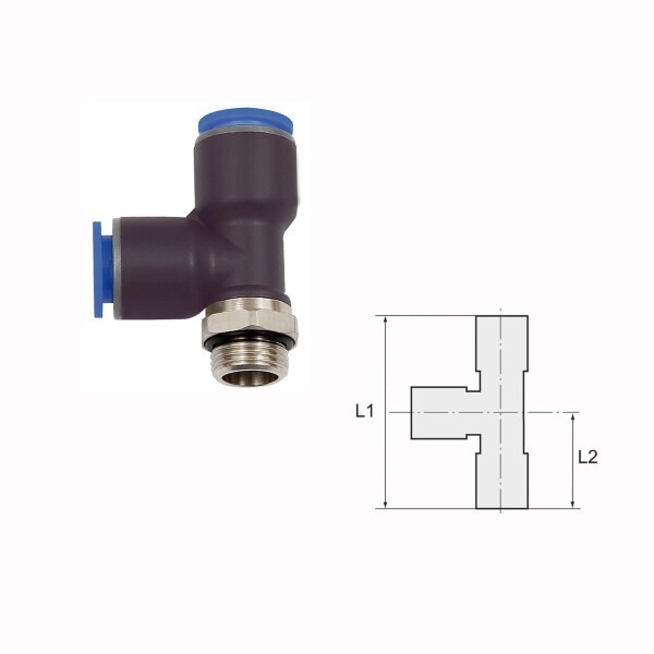 Y-Steckverbindung mit Stecknippel Y-Stück Blaue Serie