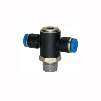 Schalldämpfer mit Stecknippel Blaue Serie 6 mm