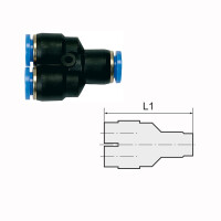 Y-Steckverbindung Y-St&uuml;ck Blaue Serie 6 mm