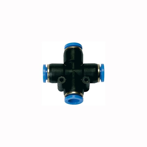 X-Steckverbindung Kreuz Stück Blaue Serie 6 mm