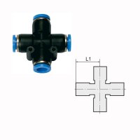 X-Steckverbindung Kreuz St&uuml;ck Blaue Serie 6 mm