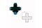 X-Steckverbindung Kreuz Stück Blaue Serie 6 mm