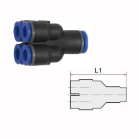 Mehrfachverteiler mit Steckanschluss Blaue Serie 6 mm / 4x4 mm