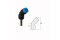 Steckverbinder mit Stecknippel Winkel 45° reduzierend Blaue Serie Stecknippel 8mm / Schlauch 6mm