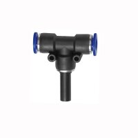 T-Steckverbindung mit Stecknippel reduzierend T-St&uuml;ck Blaue Serie 10 mm / 8 mm