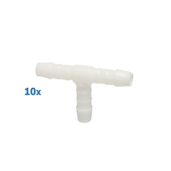T-Stück 90° Schlauchverbinder aus Kunststoff - POM - Pack (10 Stück)