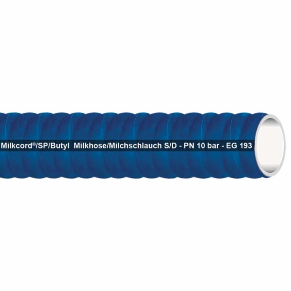 MILKCORD SP/BUTYL Gewellter Milchschlauch und Lebensmittel Saug- und Druckschlauch (Meterware)