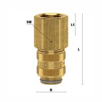 Schnellverschlusskupplung ESM NW 5 Messing mit IG