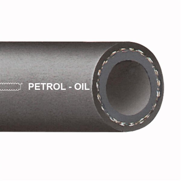 METERWARE Silberschlauch Mit Stahldrahtumflechtung – Für Benzin, Diesel, Wasser, Druckluft – 7,5×12,5 Mm