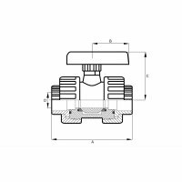 PVC Kugelhahn Typ 2050 mit Innengewinde