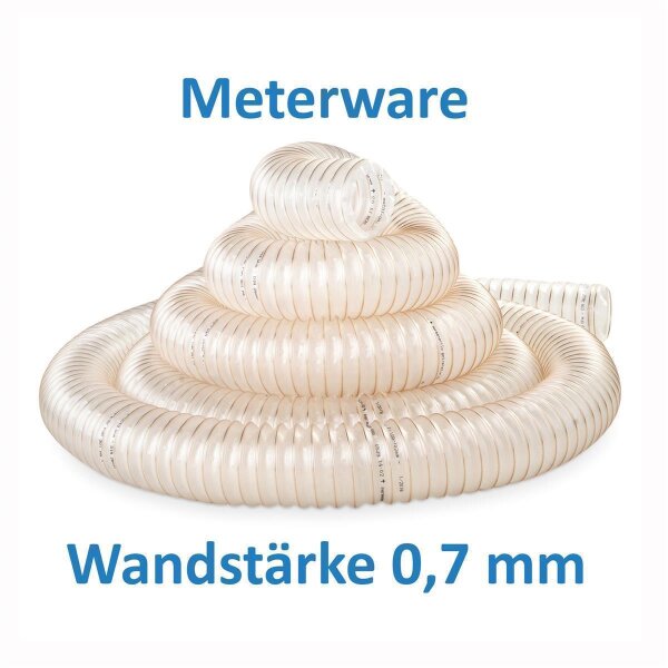 Absaugschlauch mit Stahldrahteinlage Norres AIRDUC® PUR 350 AS - Meterware