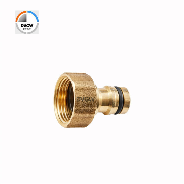 GEKA® plus Stecksystem Hahnstecker Messing Trinkwasser 3/4" (24,66mm)