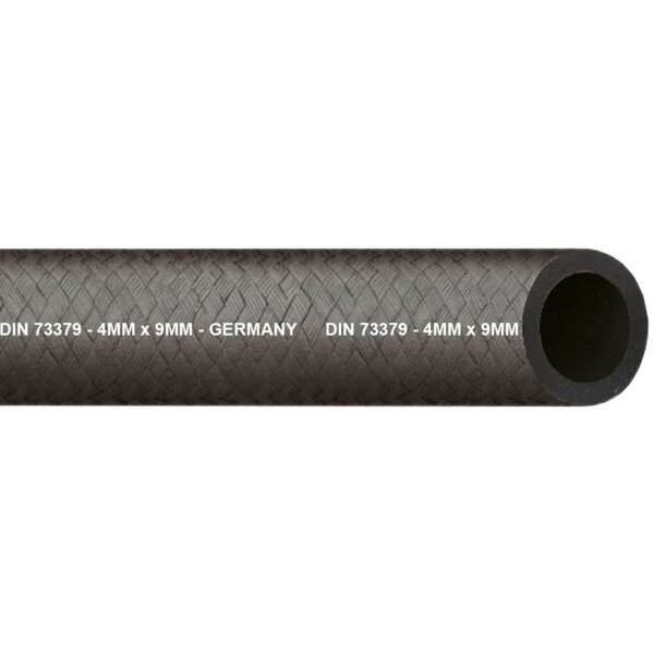 METERWARE Silberschlauch Mit Stahldrahtumflechtung – Für Benzin, Diesel, Wasser, Druckluft – 7,5×12,5 Mm