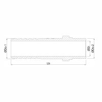 PVC-U Schlaucht&uuml;lle mit Klebestutzen 40 mm