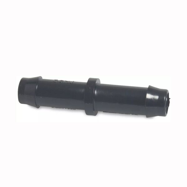 Schlauchverbindungsrohr gerade aus Kunststoff schwarz von 4 bis 32mm