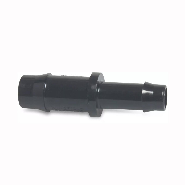 Schlauchverbindungsrohr gerade aus Kunststoff schwarz Reduzierend 6mm / 10mm