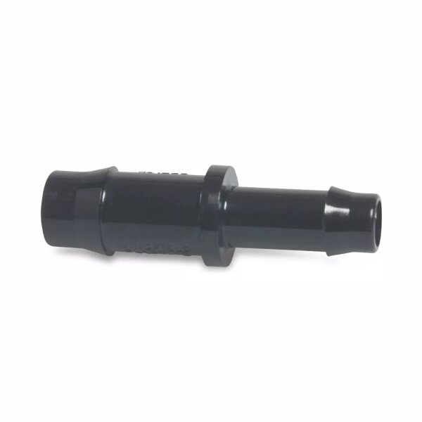 Schlauchverbindungsrohr gerade aus Kunststoff schwarz Reduzierend 8mm / 13mm