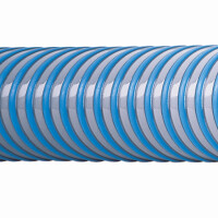 Superelastico Hochflexibler thermoplastischer Saugschlauch und Druckschlauch blau/grau (Meterware) 38mm (1 1/2&quot;)