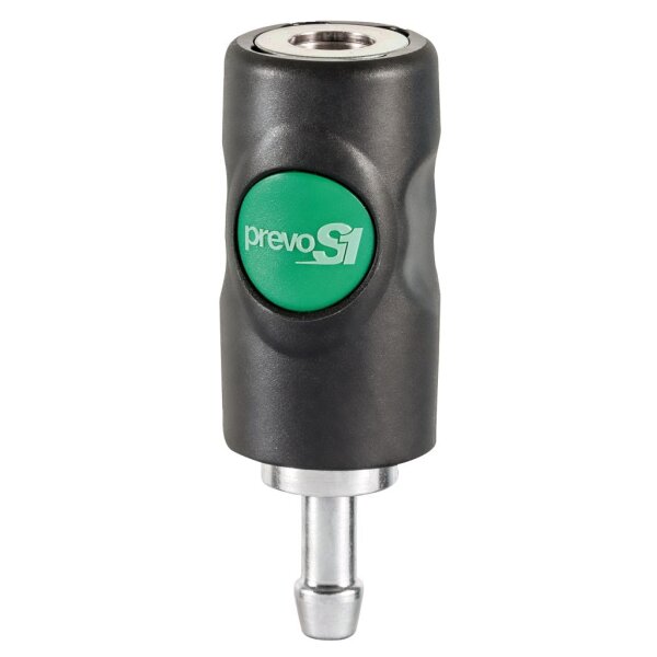Prevost Einhand Sicherheitskupplung PREVOS1 mit Druckknopf NW 7,4 Schlauchanschluß 6mm