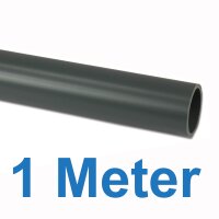 PVC-U Druckrohr 10 Bar grau Länge 1m