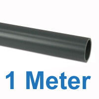 PVC-U Druckrohr 10 Bar grau L&auml;nge 1m 20 mm
