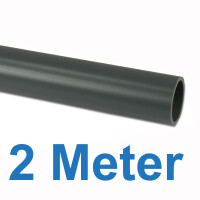 PVC-U Druckrohr 10 Bar grau L&auml;nge 2m 32 mm