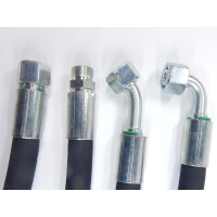 Hydraulikschlauch 2SN DN 10  - NW10 - 12L - DKOL - DKOL45 - DKOL90 - CEL innen gereinigt und verschlossen. L&auml;ngen von 200mm bis 1.900mm  1300 mm DKOL - DKOL45