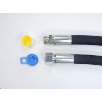 Hydraulikschlauch 2SN DN 10  - NW10 - 12L - DKOL - DKOL45 - DKOL90 - CEL innen gereinigt und verschlossen. L&auml;ngen von 200mm bis 1.900mm  650 mm CEL - DKOL90