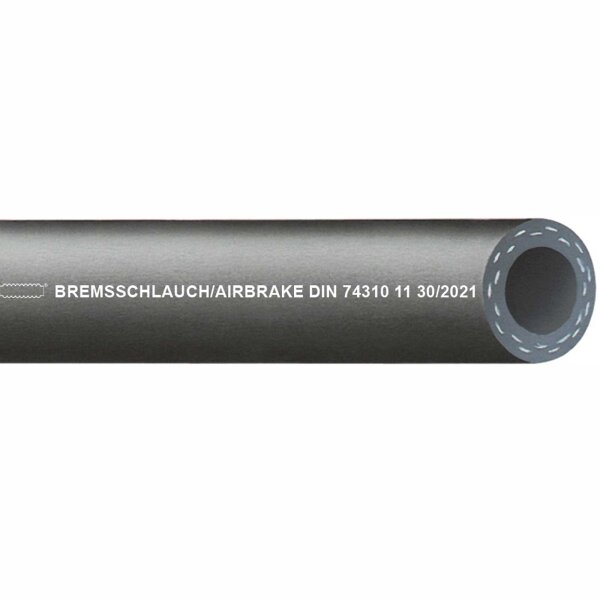 Airbrake DIN 74310 Gummibremsschlauch / Druckluftbremsschlauch schwarz (Meterware) 11mm
