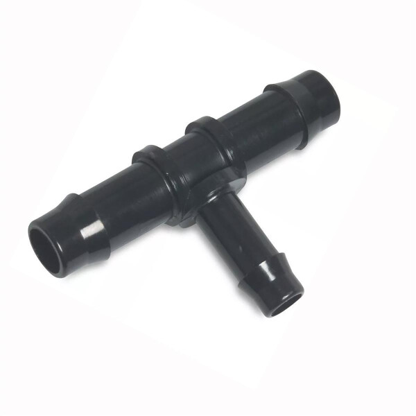T-Stück 90° Schlauchverbinder aus Kunststoff schwarz Reduzierend 25mm x 19mm x 25mm