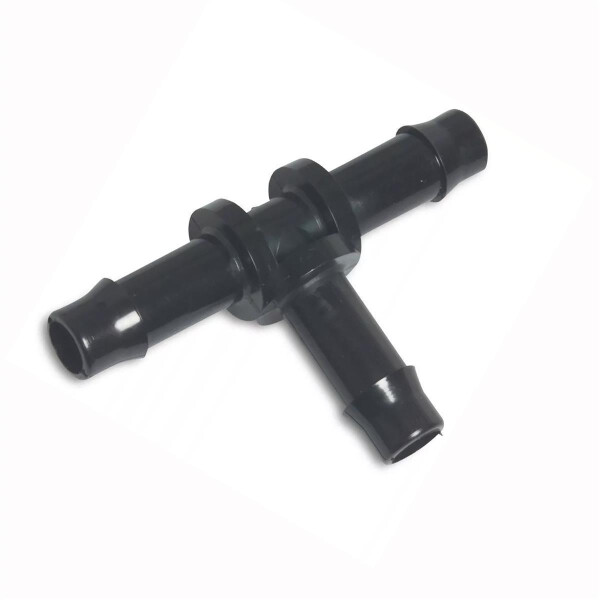 T-Stück 90° Schlauchverbinder aus Kunststoff schwarz 13mm