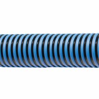 CORRUFLEX BUNA/AS flexibler PVC/NBR Saug- und Druckschlauch für Industriewasser, Gülle, Mineralöle blau/schwarz (Meterware)