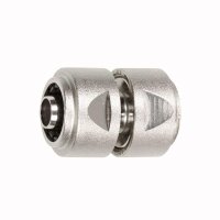 GEKA&reg; plus Stecksystem Schlauchverbinder Messing vernickelt 3/4" (19mm)